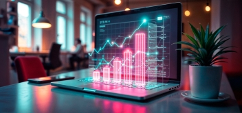 Push PR financier-laptop-with-graph-showing-business-progress