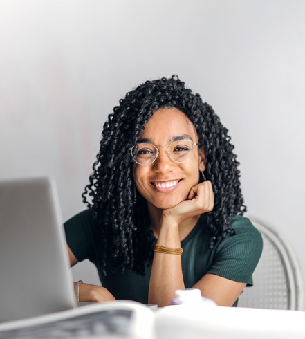 Woman-Black-Laptop-Technology