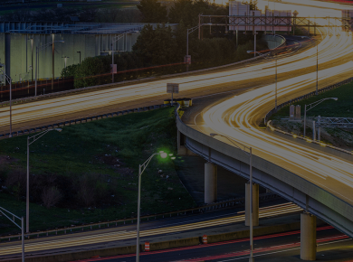 merging traffic in busy city
