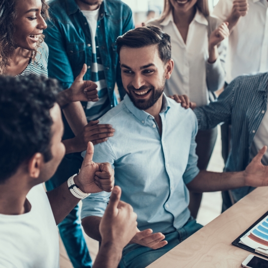 Team Work-People-Business-Office-Happy