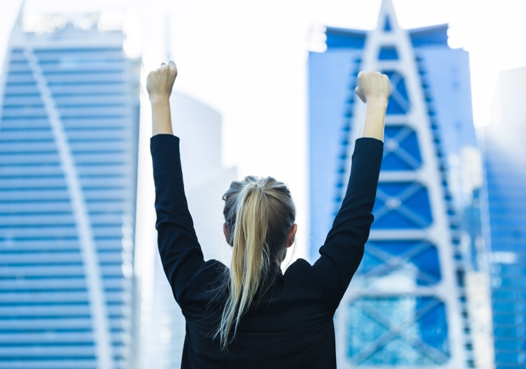 Woman-Happy-Architectural
